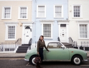 notting_hill_london_pastel_blue_and_yellow_townhouse_white_door_green_mint_classic_mini_car